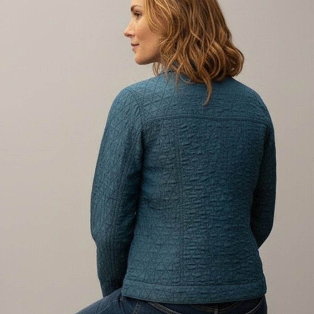Coldwater Creek Crinkle Diamond Quilted Jacket - Picture 2 of 16